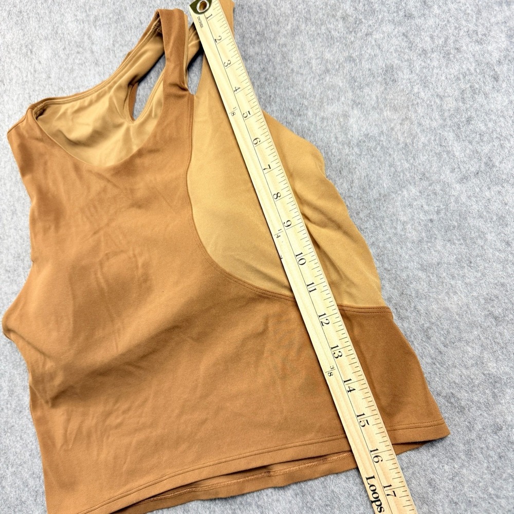 Lululemon Nulu Asymmetrical Yoga Tank Top Womens Size 8 Copper Brown W1CZ7S - Picture 4 of 10